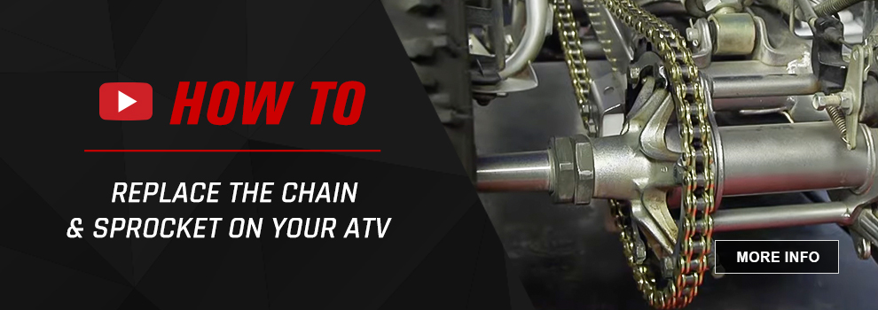 How to replace the chain and sprocket on your ATV, More info button